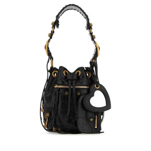 Balenciaga Handbags - Balenciaga Le Cagole Leather Bucket Bag Black